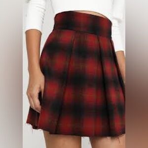 Free People Plaid Skirt